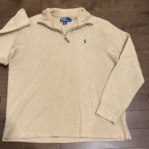 Polo by Ralph Lauren Grey 100% Cotton Knit Sweater for Men, Size Large